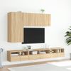 Muebles De Tv De Pared 5 Piezas Madera De Ingeniería Roble Sonoma