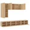 Muebles De Tv De Pared 5 Piezas Madera De Ingeniería Roble Sonoma