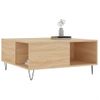 Mesa De Centro Madera Contrachapada Roble Sonoma 80x80x36,5 Cm