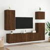 Muebles De Tv De Pared 5 Piezas Madera De Ingeniería Marrón Roble