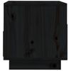 Mueble De Tv De Madera Maciza De Pino Negro 60x35x37 Cm