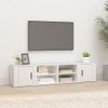 Muebles Para Tv 2 Unidades Madera Contrachapada Blanco 80x31,5x36 Cm