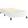 Cama Box Spring Y Colchón Led Cuero Sintético Blanco 80x200 Cm