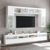 Mueble De Tv De Pared Con Luces Led Blanco 60x30x40 Cm