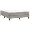 Estructura De Cama Box Spring Terciopelo Gris Claro 140x190 Cm