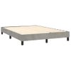 Estructura De Cama Box Spring Terciopelo Gris Claro 140x190 Cm