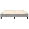 Estructura De Cama Box Spring Terciopelo Gris Claro 140x190 Cm