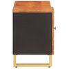 Mueble De Tv Madera De Mango Marrón Negro 80x31,5x46 Cm