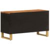 Mueble De Tv Madera De Mango Marrón Negro 80x31,5x46 Cm