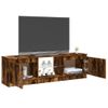 Mueble De Tv Con Luces Led Roble Ahumado 120x30x35,5 Cm