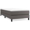 Estructura De Cama Box Spring Cuero Sintético Gris 90x190 Cm