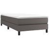 Estructura De Cama Box Spring Cuero Sintético Gris 90x190 Cm