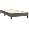 Estructura De Cama Box Spring Cuero Sintético Gris 90x190 Cm