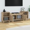 Mueble Para Tv Madera Contrachapada Roble Sonoma 160x35x55 Cm