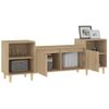 Mueble Para Tv Madera Contrachapada Roble Sonoma 160x35x55 Cm