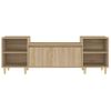 Mueble Para Tv Madera Contrachapada Roble Sonoma 160x35x55 Cm