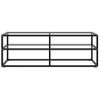 Mueble Para Tv De Vidrio Templado Negro 120x40x40 Cm