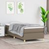 Estructura De Cama Box Spring Tela Gris Taupe 90x200 Cm