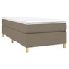 Estructura De Cama Box Spring Tela Gris Taupe 90x200 Cm