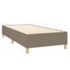 Estructura De Cama Box Spring Tela Gris Taupe 90x200 Cm