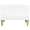 Mesa De Centro Madera Contrachapada Blanco Brillo 60x50x36,5 Cm