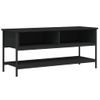 Mueble De Tv Madera Contrachapada Negro 100x35x45 Cm