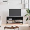 Mueble De Tv Madera Contrachapada Negro 100x35x45 Cm