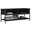 Mueble De Tv Madera Contrachapada Negro 100x35x45 Cm