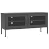 Mueble Para Tv De Acero Gris Antracita 105x35x50 Cm