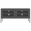 Mueble Para Tv De Acero Gris Antracita 105x35x50 Cm