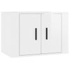 Mueble Para Tv De Pared Blanco Brillante 57x34,5x40 Cm