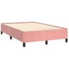 Cama Box Spring Con Colchón Y Led Terciopelo Rosa 120x190 Cm