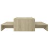 Mesa Centro Apilable Contrachapada Roble Sonoma 100x100x26,5 Cm