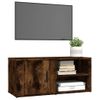 Mueble Para Tv Madera Contrachapada Roble Ahumado 80x31,5x36 Cm