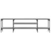 Mueble Tv Hierro Y Madera Contrachapada Gris Sonoma 161x35x45cm