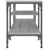 Mueble Tv Hierro Y Madera Contrachapada Gris Sonoma 161x35x45cm