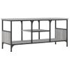 Mueble Tv Hierro Y Madera Contrachapada Gris Sonoma 100x35x45cm