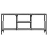 Mueble Tv Hierro Y Madera Contrachapada Gris Sonoma 100x35x45cm