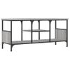 Mueble Tv Hierro Y Madera Contrachapada Gris Sonoma 100x35x45cm