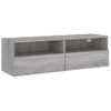 Mueble De Pared Tv Madera Ingeniería Sonoma Gris 100x30x30 Cm