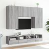 Mueble De Pared Tv Madera Ingeniería Sonoma Gris 100x30x30 Cm