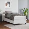 Estructura De Cama Box Spring Cuero Sintético Blanco 90x190 Cm