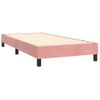 Cama Box Spring Colchón Y Led Terciopelo Rosa 100x200 Cm