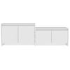 Mueble De Tv Madera Contrachapada Blanco Brillo 146,5x35x50 Cm