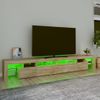 Mueble De Tv Con Luces Led Roble Sonoma 260x36,5x40 Cm