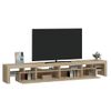 Mueble De Tv Con Luces Led Roble Sonoma 260x36,5x40 Cm