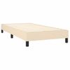 Estructura De Cama Box Spring Tela Color Crema 90x190 Cm