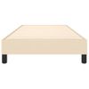 Estructura De Cama Box Spring Tela Color Crema 90x190 Cm