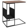 Mesa Auxiliar De Madera Contrachapada Negro 55x36x59,5 Cm