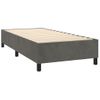 Cama Box Spring Colchón Y Led Terciopelo Gris Oscuro 80x200 Cm